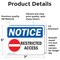 Signmission Restricted Access Sign, Vinyl Decal, 7in W x 5in L, 2PK OS-2PACK-NS-D-57-L-18072 - alternate 6